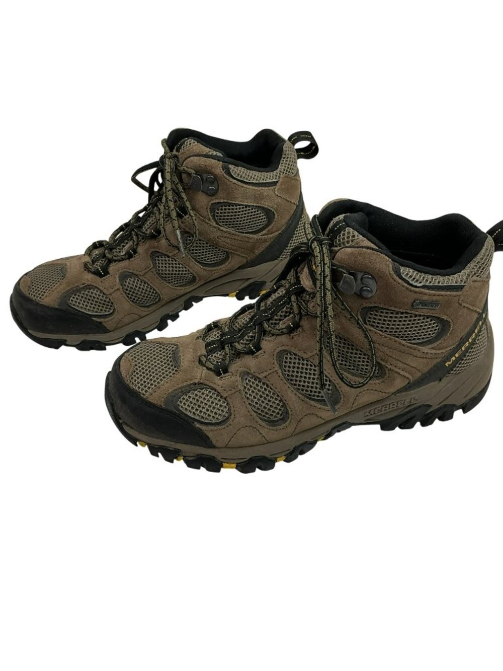 Merrell Moab 2 Boulder Old Gold Waterproof Suede Mesh Mid Trail Hiking Boots Men